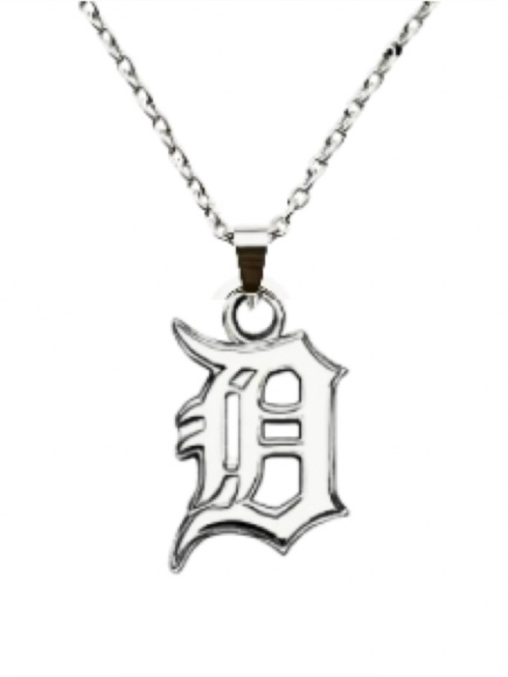 Detroit Tigers 'D' Pendant Necklace - Stainless Steel